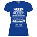 T-SHIRT DONNA PERSONALIZZATA FIGLIA VIZIATA COLORE BLU ROYAL