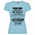T-SHIRT DONNA PERSONALIZZATA FIGLIA VIZIATA COLORE AZZURRO