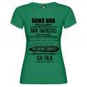 T-SHIRT DONNA PERSONALIZZATA FIGLIA VIZIATA COLORE VERDE