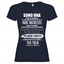 T-SHIRT DONNA PERSONALIZZATA FIGLIA VIZIATA COLORE BLU NAVY