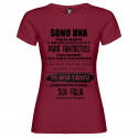 T-SHIRT DONNA PERSONALIZZATA FIGLIA VIZIATA COLORE BORDEAUX