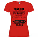 T-SHIRT DONNA PERSONALIZZATA FIGLIA VIZIATA COLORE ROSSO