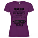 T-SHIRT DONNA PERSONALIZZATA FIGLIA VIZIATA COLORE VIOLA