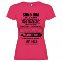 T-SHIRT DONNA PERSONALIZZATA FIGLIA VIZIATA COLORE ROSA FUCSIA