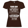 T-SHIRT DONNA PERSONALIZZATA FIGLIA VIZIATA COLORE MARRONE