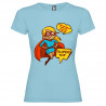 T-SHIRT DONNA PERSONALIZZATA SUPER MUM MAMMA COLORE AZZURRO