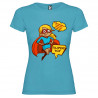 T-SHIRT DONNA PERSONALIZZATA SUPER MUM MAMMA COLORE TURCHESE
