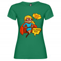T-SHIRT DONNA PERSONALIZZATA SUPER MUM MAMMA COLORE VERDE