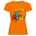 T-SHIRT DONNA PERSONALIZZATA SUPER MUM MAMMA COLORE ARANCIO