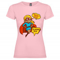 T-SHIRT DONNA PERSONALIZZATA SUPER MUM MAMMA COLORE ROSA