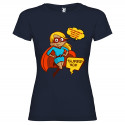 T-SHIRT DONNA PERSONALIZZATA SUPER MUM MAMMA COLORE BLU NAVY