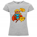 T-SHIRT DONNA PERSONALIZZATA SUPER MUM MAMMA COLORE GRIGIO