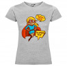T-SHIRT DONNA PERSONALIZZATA SUPER MUM MAMMA COLORE GRIGIO