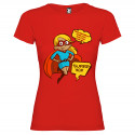T-SHIRT DONNA PERSONALIZZATA SUPER MUM MAMMA COLORE ROSSO