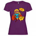 T-SHIRT DONNA PERSONALIZZATA SUPER MUM MAMMA COLORE VIOLA