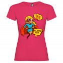 T-SHIRT DONNA PERSONALIZZATA SUPER MUM MAMMA COLORE ROSA FUCSIA