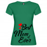 T-SHIRT DONNA PERSONALIZZATA BEST MOM OF EVER COLORE VERDE