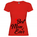 T-SHIRT DONNA PERSONALIZZATA BEST MOM OF EVER COLORE ROSSO