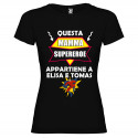 T-SHIRT DONNA MAMMA SUPER EROE OFFERTA LIMITATA COLORE NERO