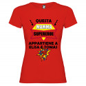 T-SHIRT DONNA MAMMA SUPER EROE OFFERTA LIMITATA COLORE ROSSO