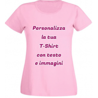 T-SHIRT DONNA SPRING rosa personalizzata