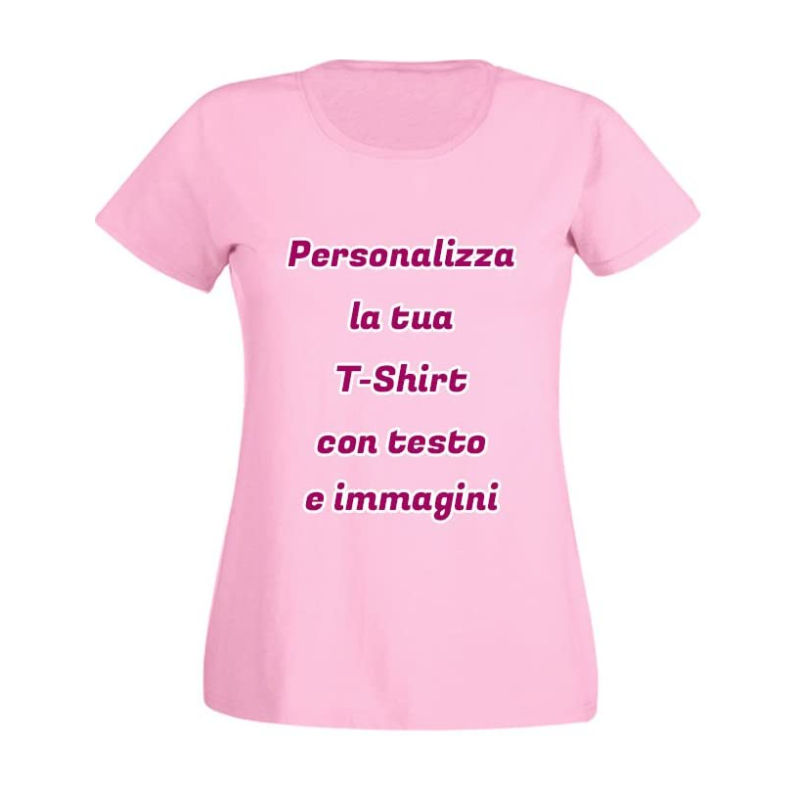 T-shirt Donna Spring Sfiancata in Cotone Stampa Fronte