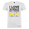 Maglietta personalizzata uomo amo la scienza ma preferisco la birra bianco