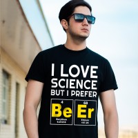 Maglietta personalizzata uomo amo la scienza ma preferisco la birra