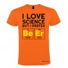Maglietta personalizzata uomo amo la scienza ma preferisco la birra arancione