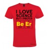 Maglietta personalizzata uomo amo la scienza ma preferisco la birra rosso