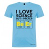 Maglietta personalizzata uomo amo la scienza ma preferisco la birra azzurro