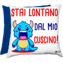 cuscino personalizzato stampa divertente stai lontano dal mio cuscino