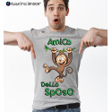 T-shirt addio al celibato amico dello sposo scimmia scimmie