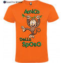 T-shirt addio al celibato amico dello sposo scimmia scimmie arancione
