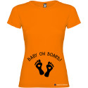 T-SHIRT DONNA PREMAMAN PERSONALIZZATA                          BABY ON BOARD  COLORE   ARANCIONE
