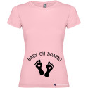 T-SHIRT DONNA PREMAMAN PERSONALIZZATA                          BABY ON BOARD  COLORE          ROSA