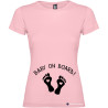 T-SHIRT DONNA PREMAMAN PERSONALIZZATA                          BABY ON BOARD  COLORE          ROSA