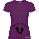 T-SHIRT DONNA PREMAMAN PERSONALIZZATA                         BABY ON BOARD  COLORE        VIOLA