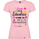 T-SHIRT DONNA  PERSONALIZZATA SPIRITOSA EDUCATRICE COLORE ROSA