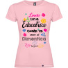 T-SHIRT DONNA  PERSONALIZZATA SPIRITOSA EDUCATRICE COLORE ROSA