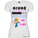 T-SHIRT DONNA PERSONALIZZATA SPIRITOSA MURATORE COLORE BIANCO