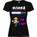 T-SHIRT DONNA PERSONALIZZATA SPIRITOSA MURATORE COLORE NERO