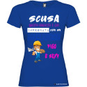 T-SHIRT DONNA PERSONALIZZATA SPIRITOSA MURATORE COLORE BLU ROYAL