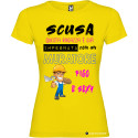 T-SHIRT DONNA PERSONALIZZATA SPIRITOSA MURATORE COLORE GIALLO