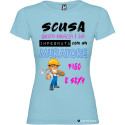 T-SHIRT DONNA PERSONALIZZATA SPIRITOSA MURATORE COLORE AZZURRO