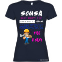 T-SHIRT DONNA PERSONALIZZATA SPIRITOSA MURATORE COLORE BLU NAVY