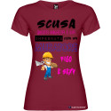 T-SHIRT DONNA PERSONALIZZATA SPIRITOSA MURATORE COLORE GRANATA
