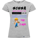 T-SHIRT DONNA PERSONALIZZATA SPIRITOSA MURATORE COLORE GRIGIO