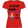 T-SHIRT DONNA PERSONALIZZATA SPIRITOSA MURATORE COLORE ROSSO