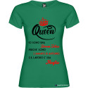 T-SHIRT DONNA PERSONALIZZATA SPIRITOSA QUEEN COLORE VERDE